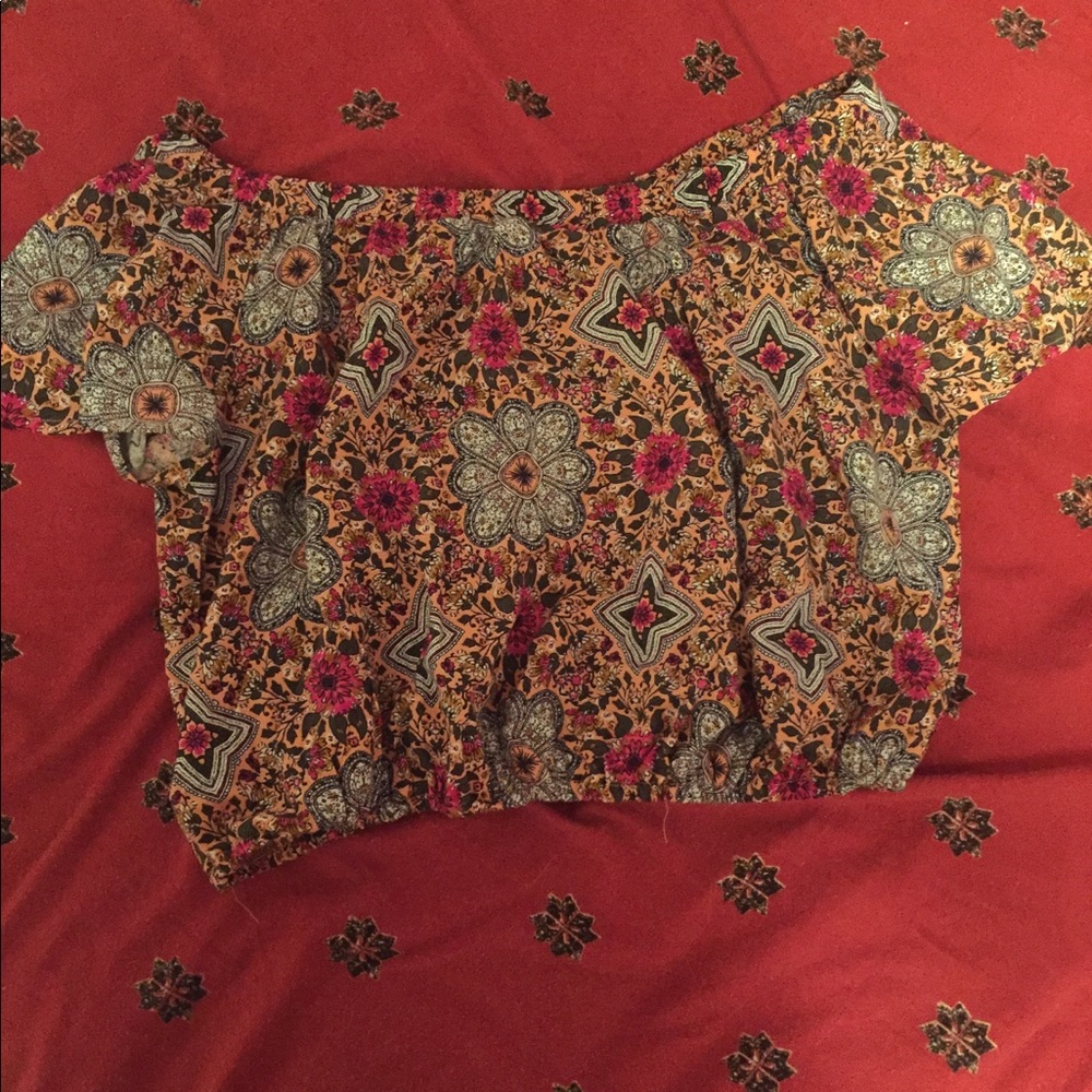 off the shoulder crop top